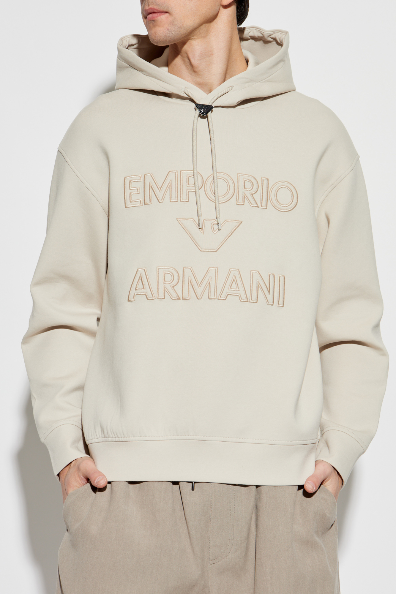 Beige Hoodie Emporio Armani - Vitkac AS